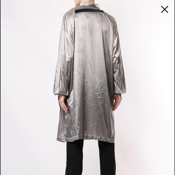 RAF SIMONS METALIC TSHIRT LINED RAIN COAT -BNWT - Picture 2 of 5